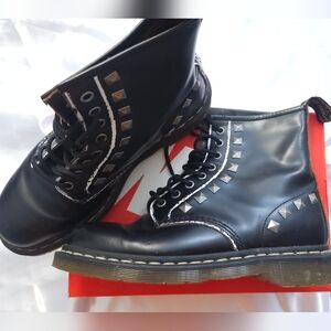 Black Studded Combat Boots